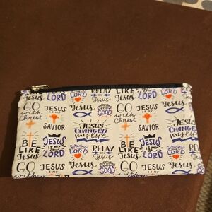 Inspirational White and Purple Pouch - New Wallet.